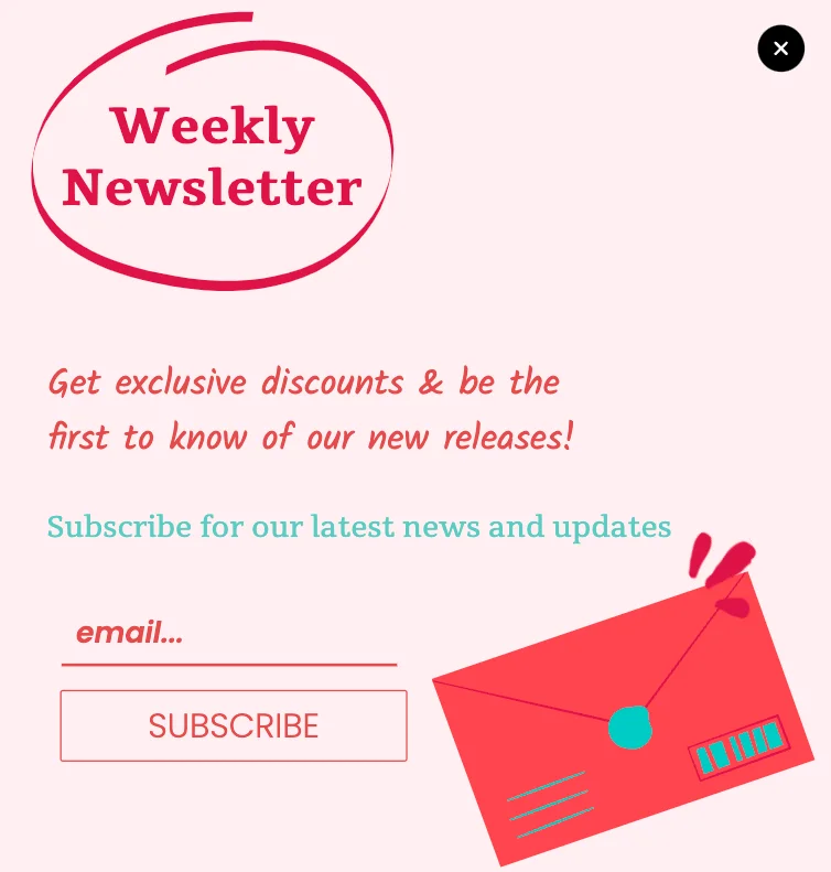 Weekly Newsletter Popup Template for Latest Updates and Discounts