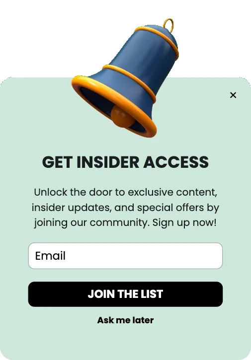 Insider Access Popup Template for Community Engagement