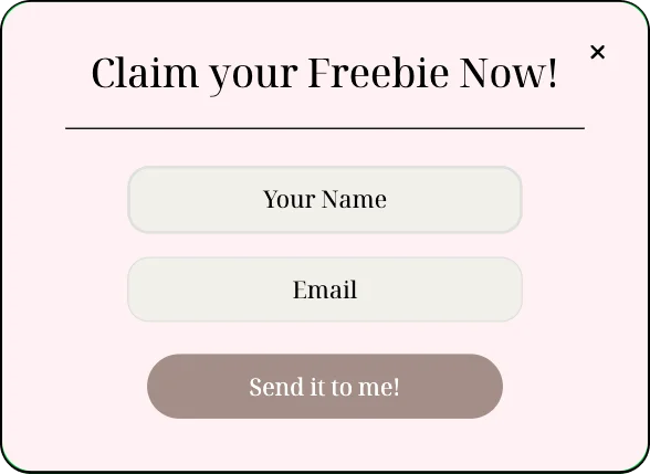 Freebie Claim Popup Template for Email Signups