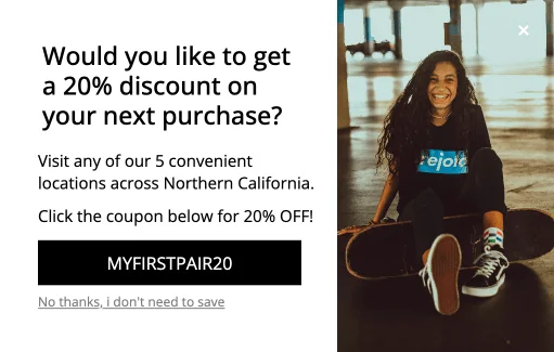 Geo Targeted: Coupon for North California