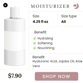 Mosturizer - Product Display