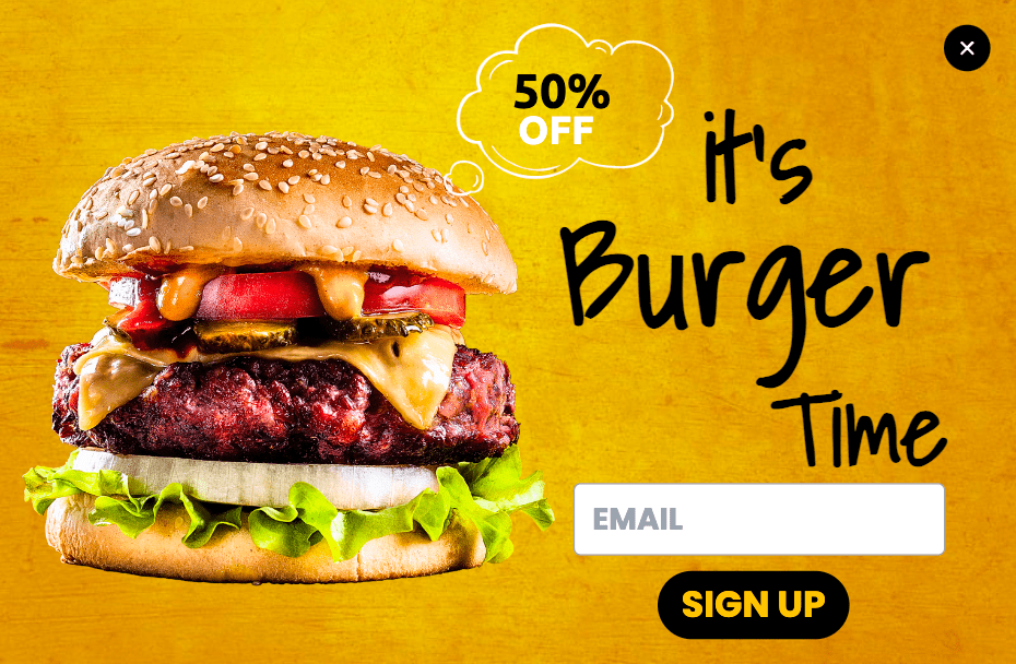 Get 50% Off on Burger
