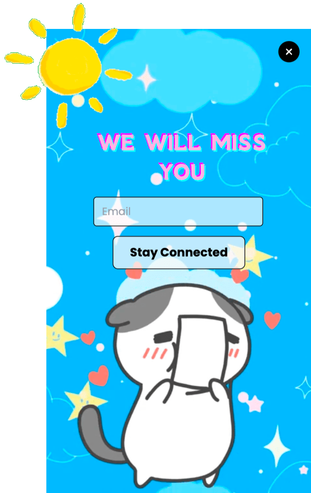We will miss you (Newsletter)