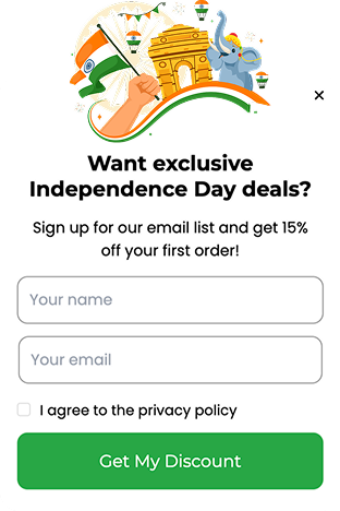 Independence Day Popup Template for Boosting Email List Offering Discount