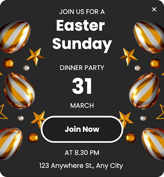 Easter Sunday Invitation Popup Template for Boosting Event Attendance