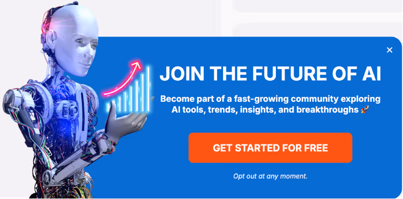 AI Trends & Breakthroughs Popup Template for Community Signups