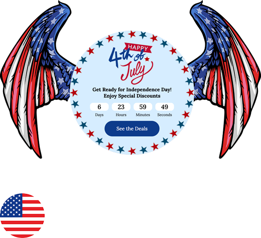 USA Independence Day Widget for Site Engagement