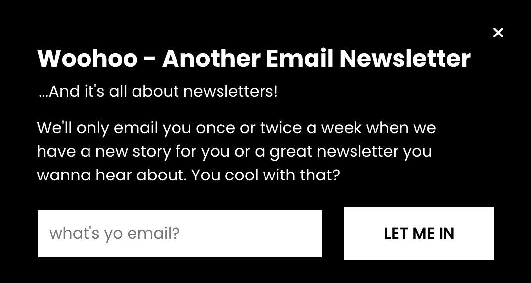Weekly Newsletter Popup Template for More Subscribers