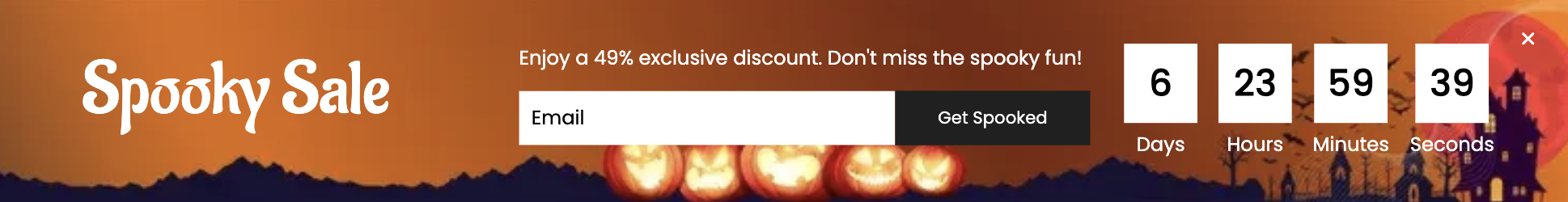 Halloween Accessories Sale Bottom Bar Template for Driving Sales