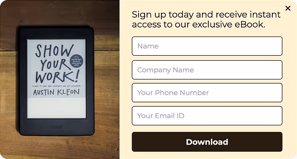 Multi-Field Ebook Download Popup Template for Quality Leads
