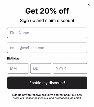 Personalized Discount Offer Template for Increasing Subscribers