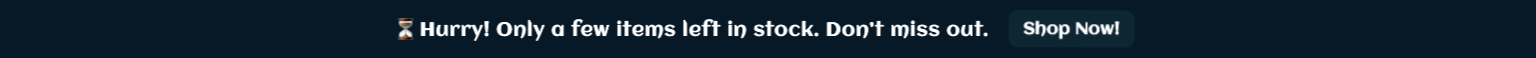 Limited Stock Alert Top Bar Template for Encouraging Quick Purchases