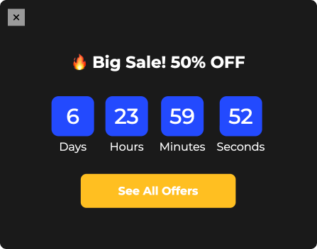 Special Announcements: Big Sale! 50% OFF