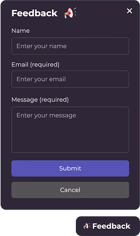 Simple Feedback Collection Widget Template for Product Improvement