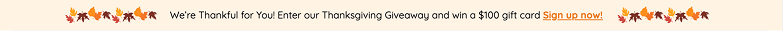 Thanksgiving Giveaway Top Bar Template for Driving Engagement