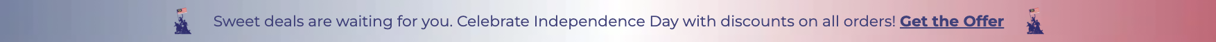 Independence Day Top Bar Template to Promote Holiday Discounts