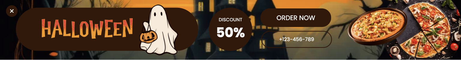 Halloween Treats Bottom Bar Template for Boosting Orders