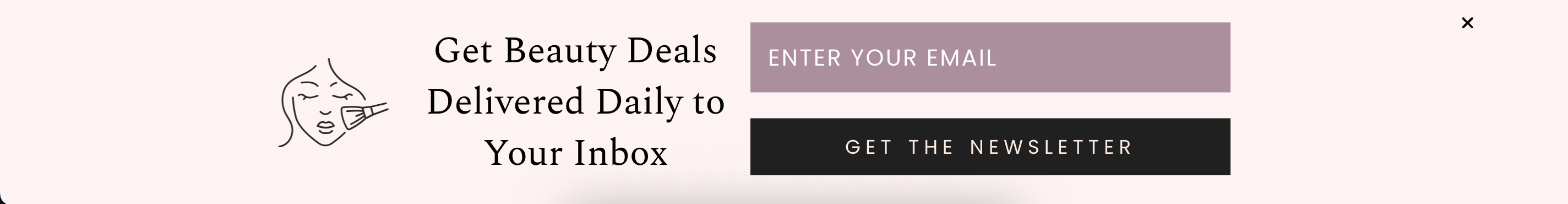 Exclusive Beauty Newsletter Bar Template for Signups