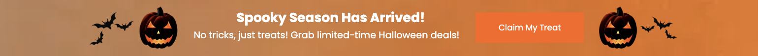 Halloween Spooky Top Bar Template for Attention