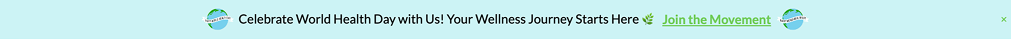 World Health Day Celebration Top Bar Template for Wellness Enthusiasts