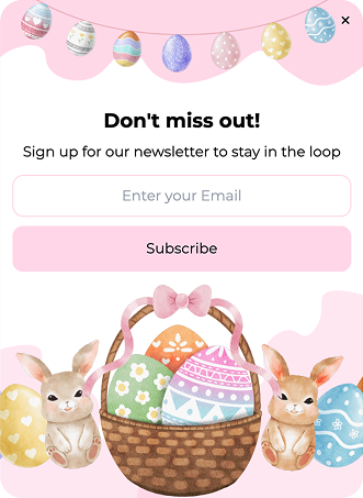 Easter Egg Signup Discount Popup Template for Growing Newsletter