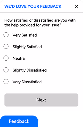 Multi-Step Feedback Collection Widget Template for Comprehensive User Insights