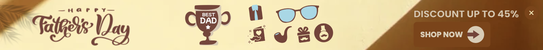 Father's Day Discount Bottom Bar Template for Engaging Customers