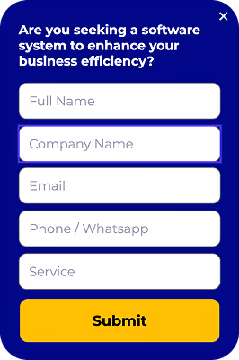 Software Solution Inquiry Popup Template for High-Value B2B Leads