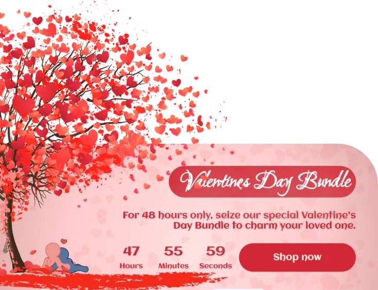 Valentine's Day Offer Popup Template for Limited-Time Bundle Promotion