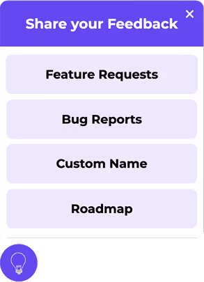 Product Feedback Widget Template for Rapid Development