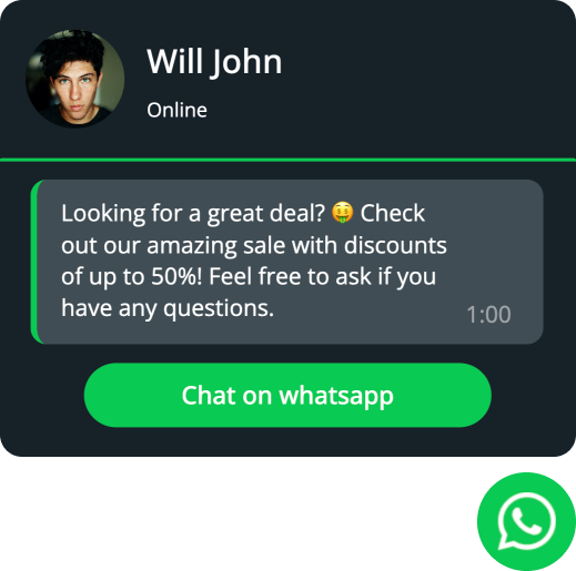 WhatsApp: Looking for great deal?