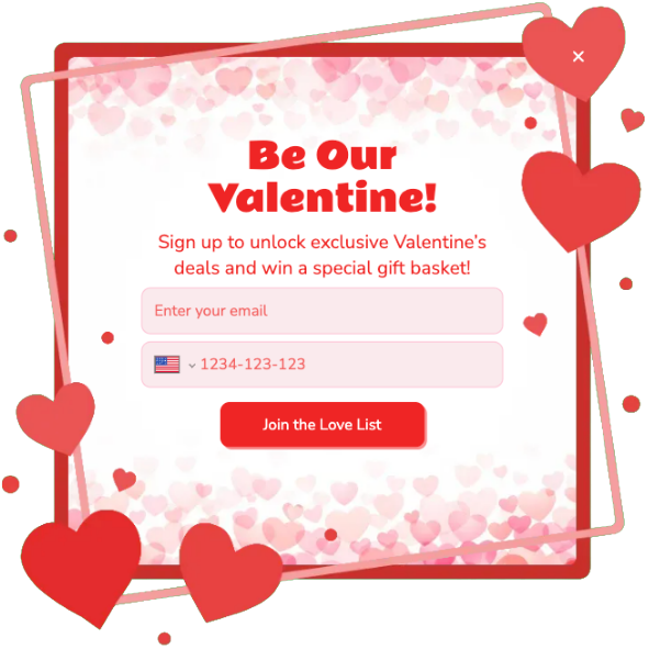 Valentine's Day Lead Growth Special Deals Popup Template