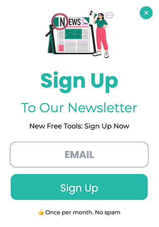 Free Tools and Insights Newsletter Popup Template for Boosting Signups