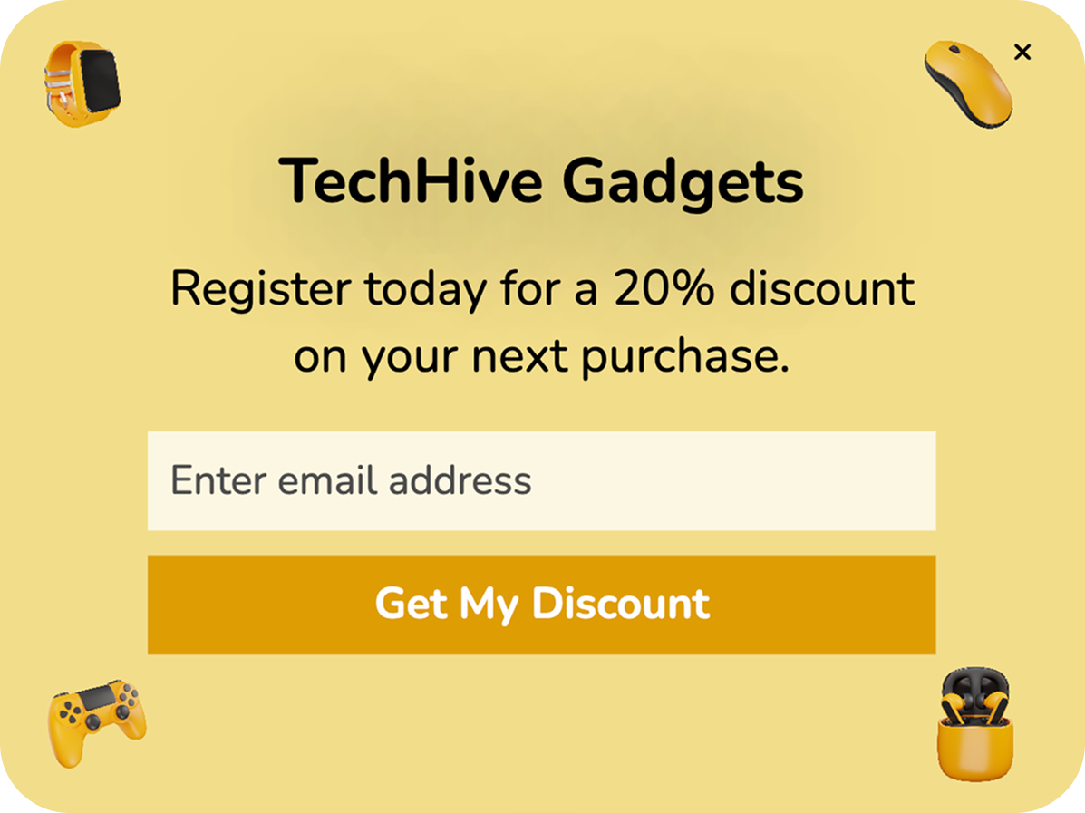Limited Signup Discount Popup Template to Gain Subscribers