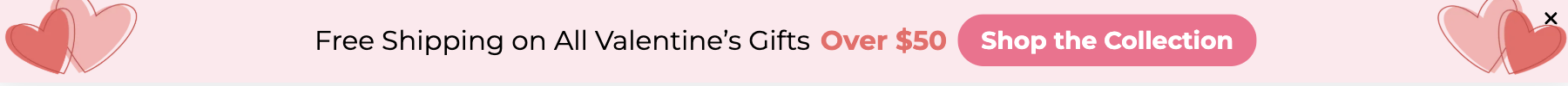 Valentine's Day Free Shipping Offer Bottom Bar Template