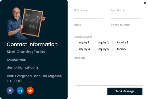 Inquiry Today Popup Template for Immediate Assistance