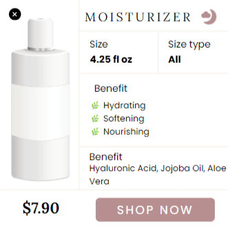 Mosturizer - Product Display