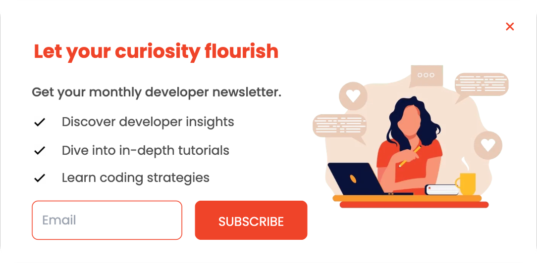 Developers Newsletter Popup Template for More Subscribers