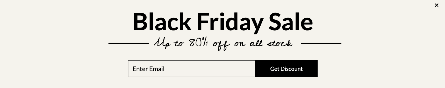 Black Friday Savings Bottom Bar Template for Increasing Conversions