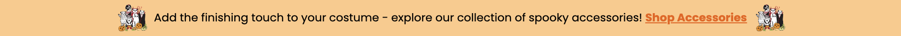Halloween Costume Sale Top Bar Template