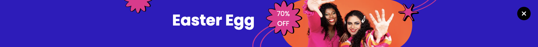 Easter Egg Savings Alert Bottom Bar Template for Driving Conversions