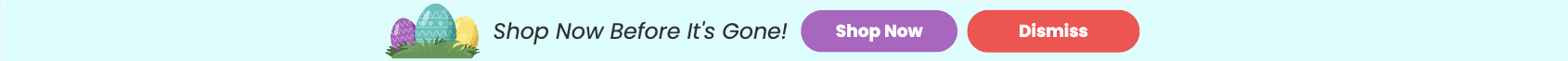 Easter Egg Top Bar Template for Promoting Special Offers