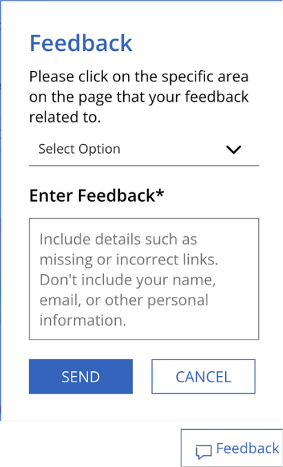 Feedback Submission Widget Template for UX Improvement