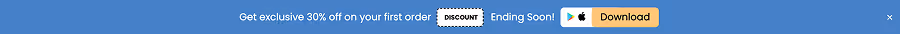 Exclusive First Order Discount Top Bar Template for Instant Customer Conversion
