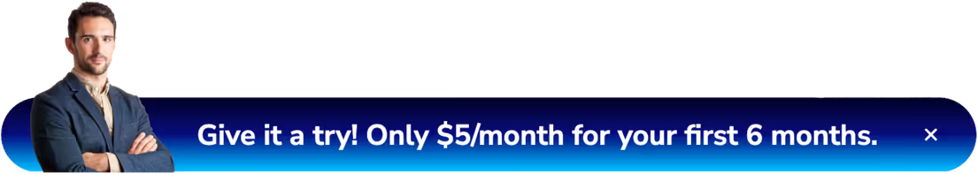 Discounted Trial Offer Bottom Bar Template for Converting Curious Visitors