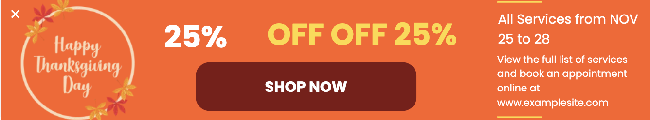 Thanksgiving Offer Bar Template for Last-Minute Buyers