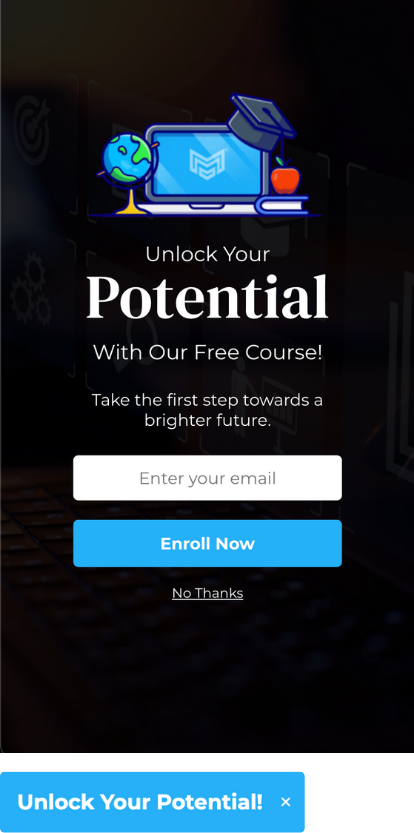 Course Enrollment Promotion Widget Template