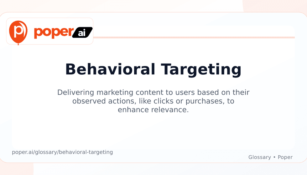 What is Behavioral Targeting in Digital Marketing? - Poper
