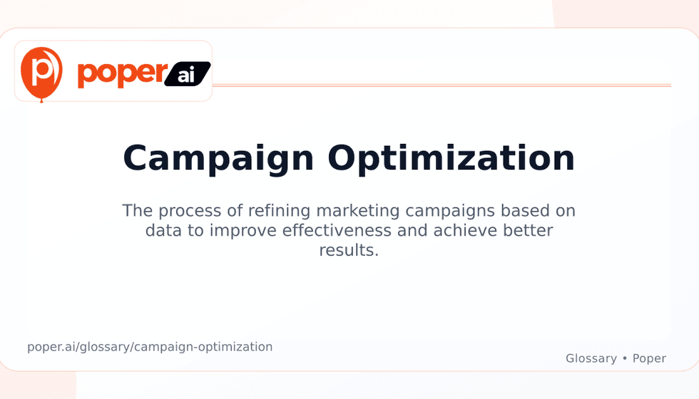 Campaign Optimization: Tips to Boost Performance - Poper