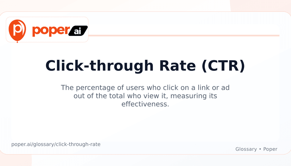 What is Click-through Rate (CTR) in Marketing? - Poper